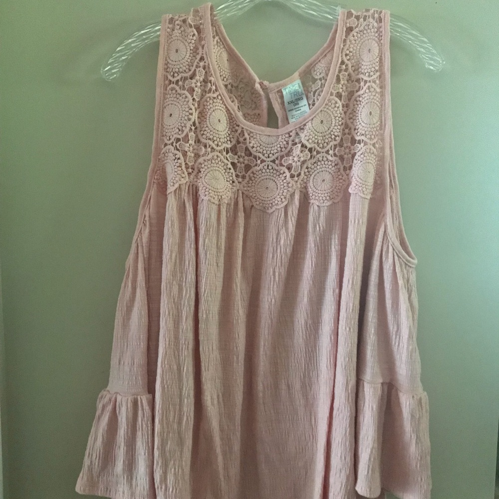 Light pink cold shoulder top